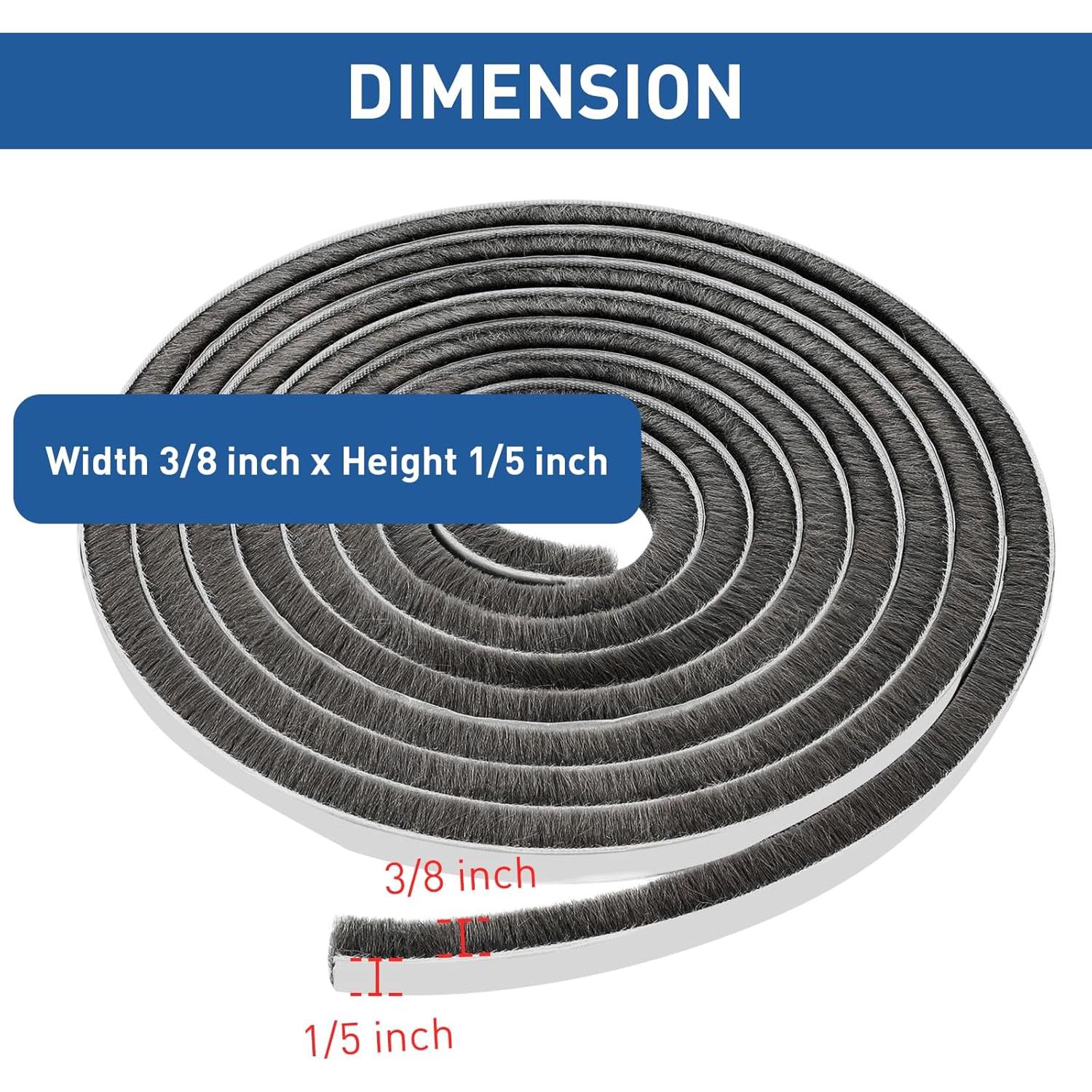 Burlete Aislante Autoadhesivo TamBee 5.03m Gris 9.5x5mm