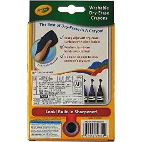 Paquete de 3 Crayones de Borrado en Seco Crayola 24 Colores
