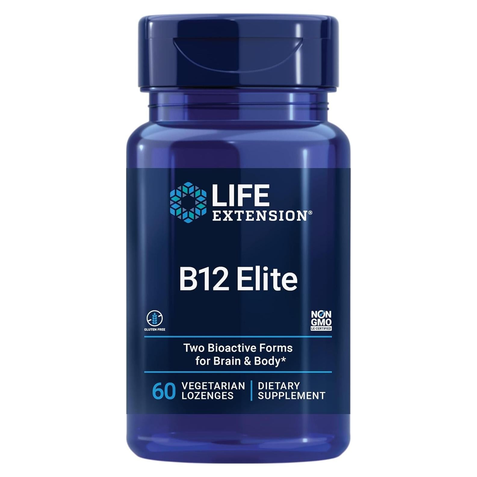 Vitamina B12 Elite Life Extension 500 mcg, 60 pastillas