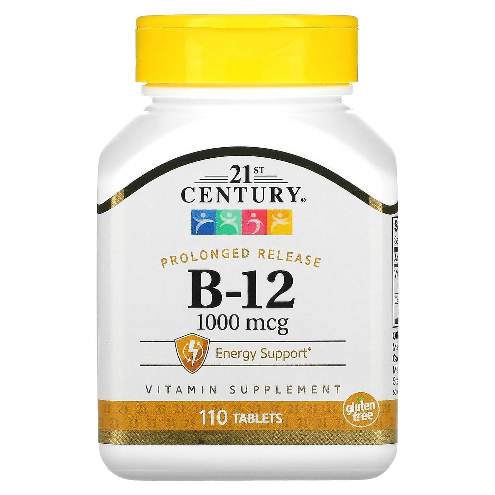 Tabletas de Vitamina B12 1000 mcg 21st Century 110 unidades