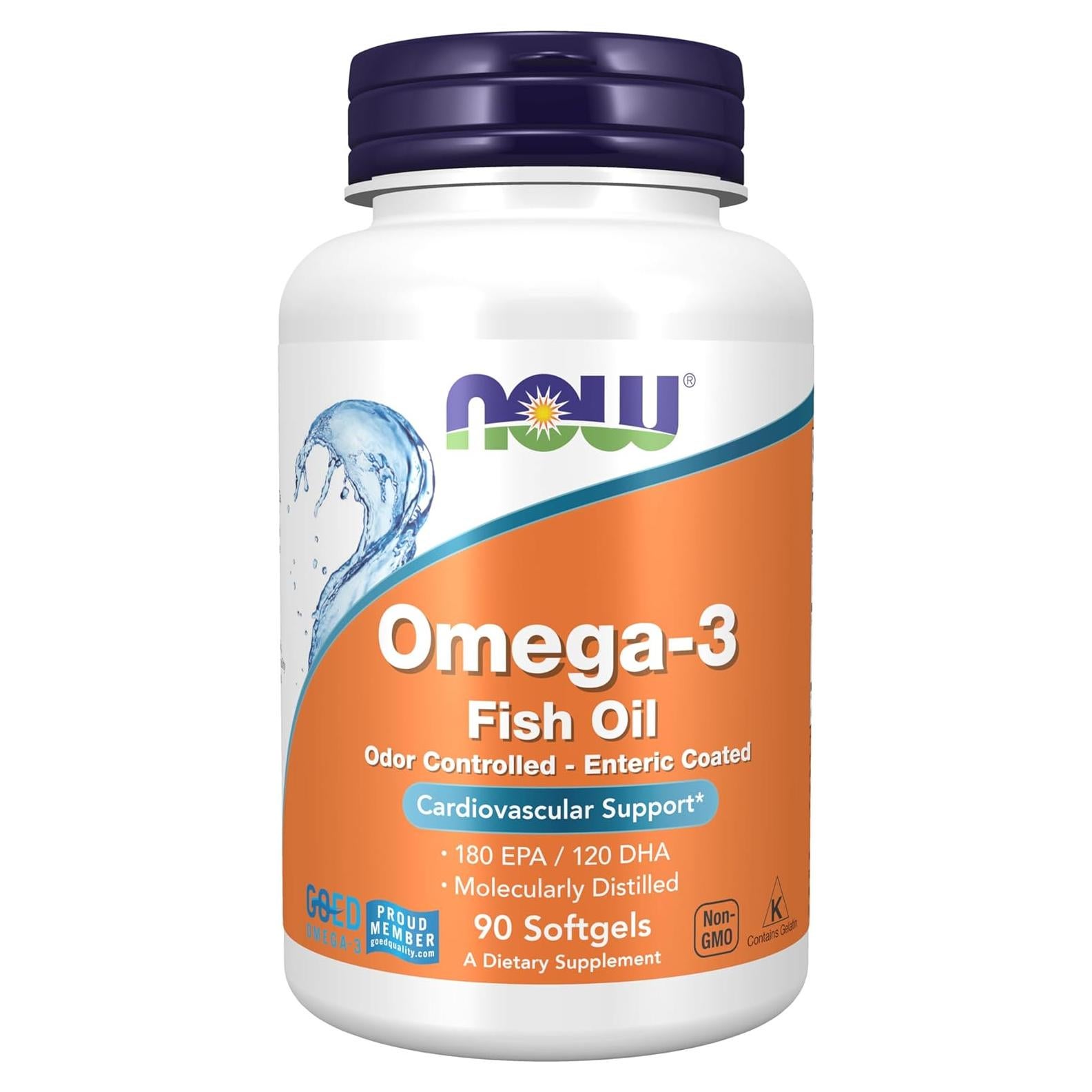 NOW Foods Omega-3 180 EPA 120 DHA 90 Gelatinas Blandas