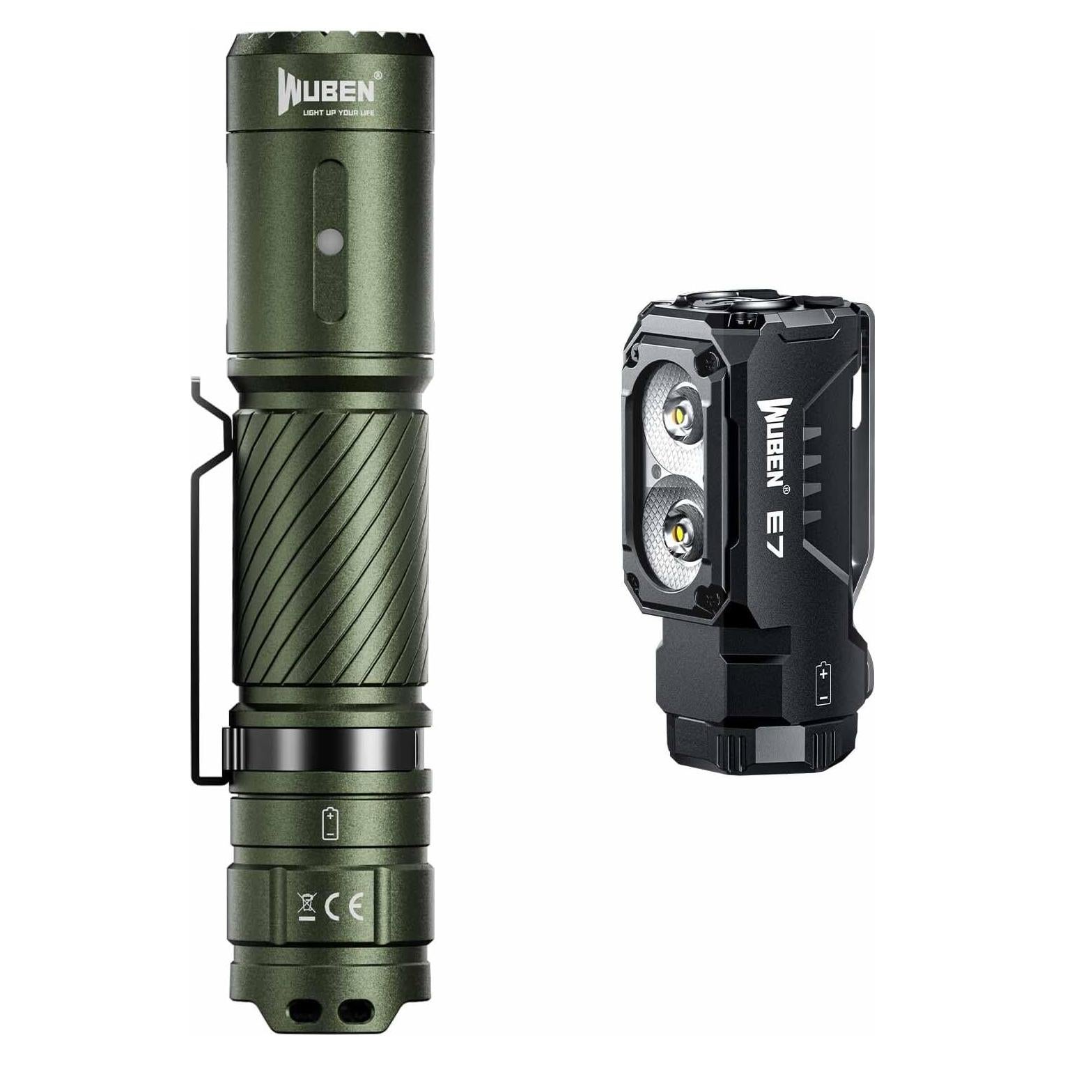 Linterna Recargable WUBEN C3 y E7 1200/1800 Lúmenes