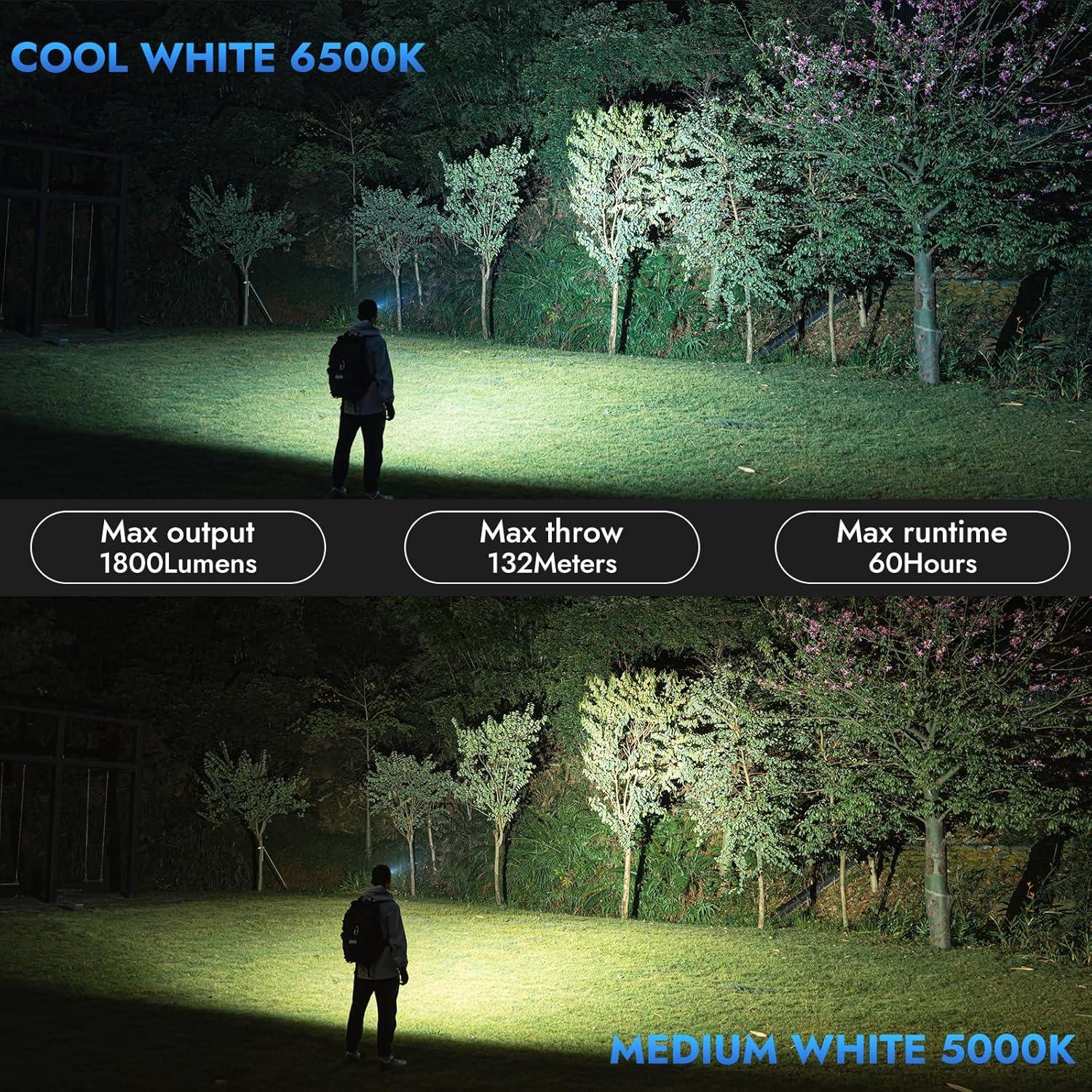 Linterna Recargable WUBEN C3 y E7 1200/1800 Lúmenes