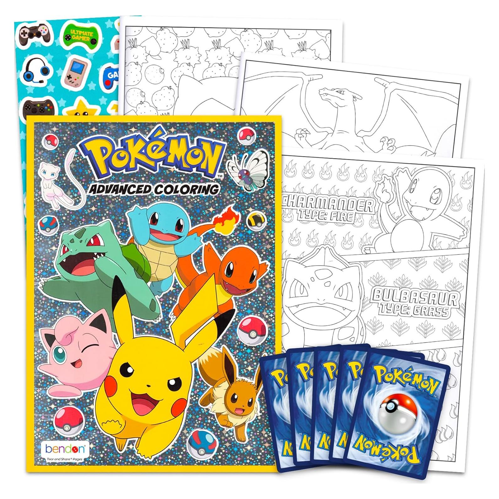 Libro para Colorear Pokemon Crenstone con Tarjetas y Stickers