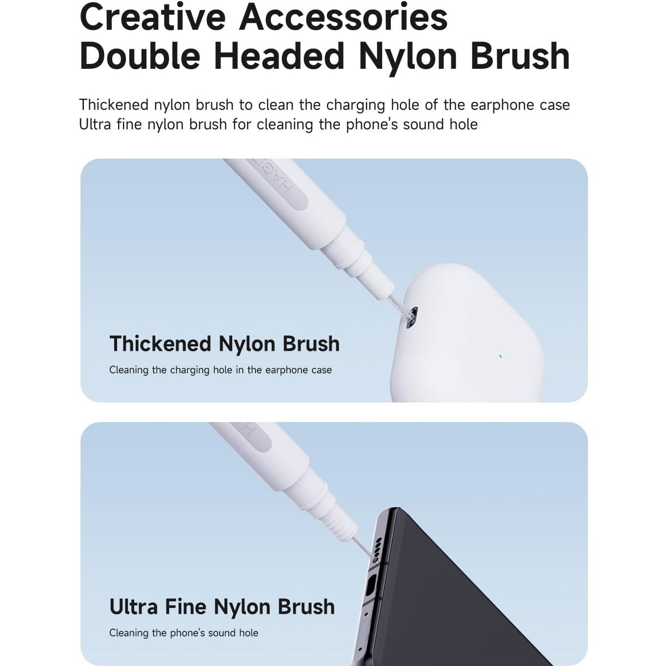 Kit de limpieza Hagibis 3 en 1 para AirPods Pro - Blanco