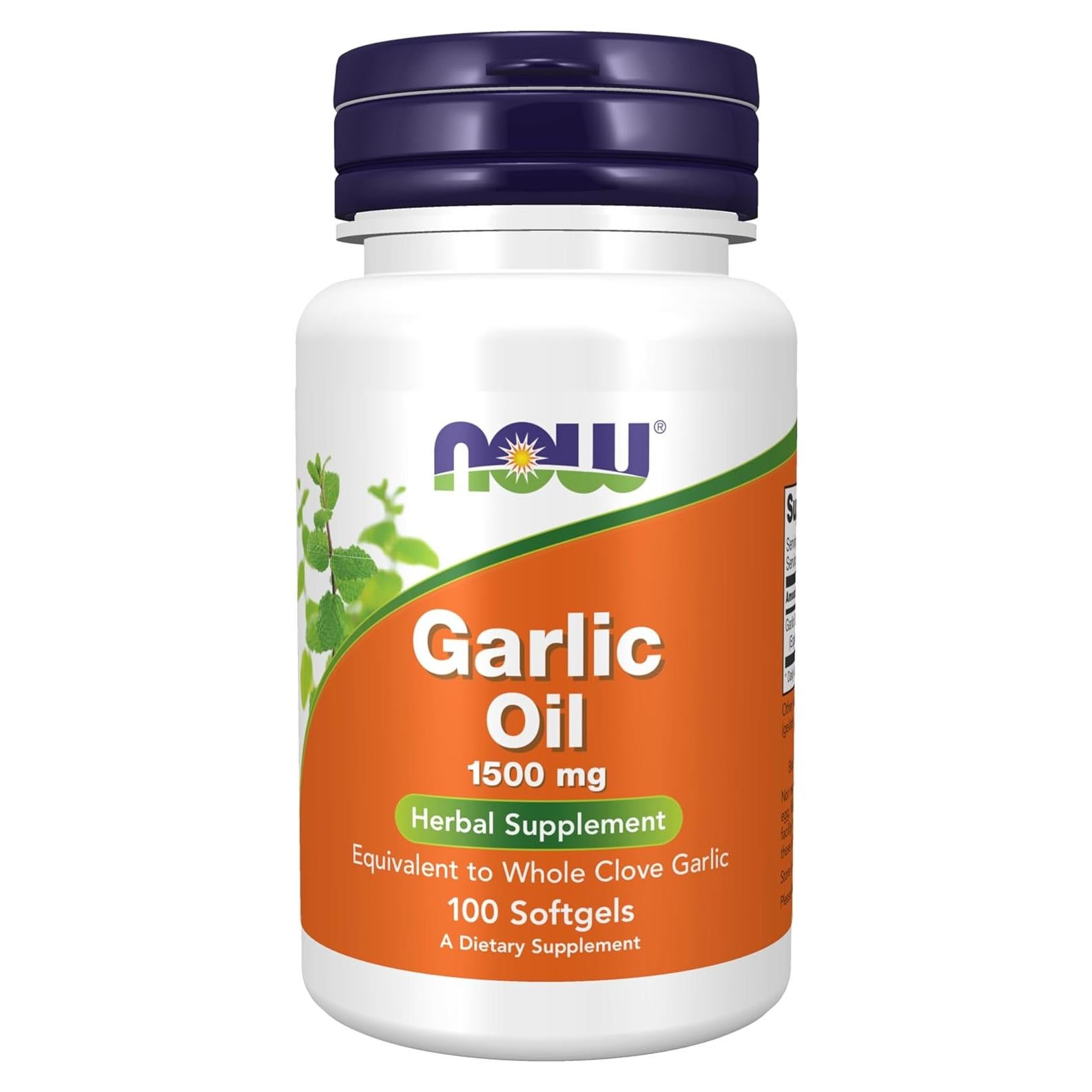 Suplemento NOW Foods Aceite de Ajo 1500 mg 100 Gelatinas