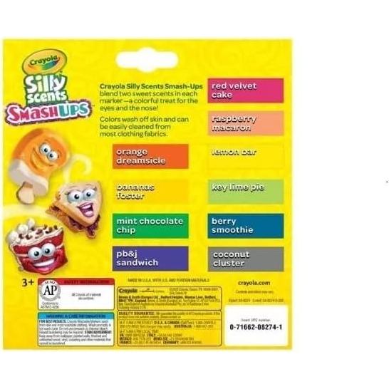 Marcadores Lavables Aromáticos Crayola Silly Scents 10 Colores