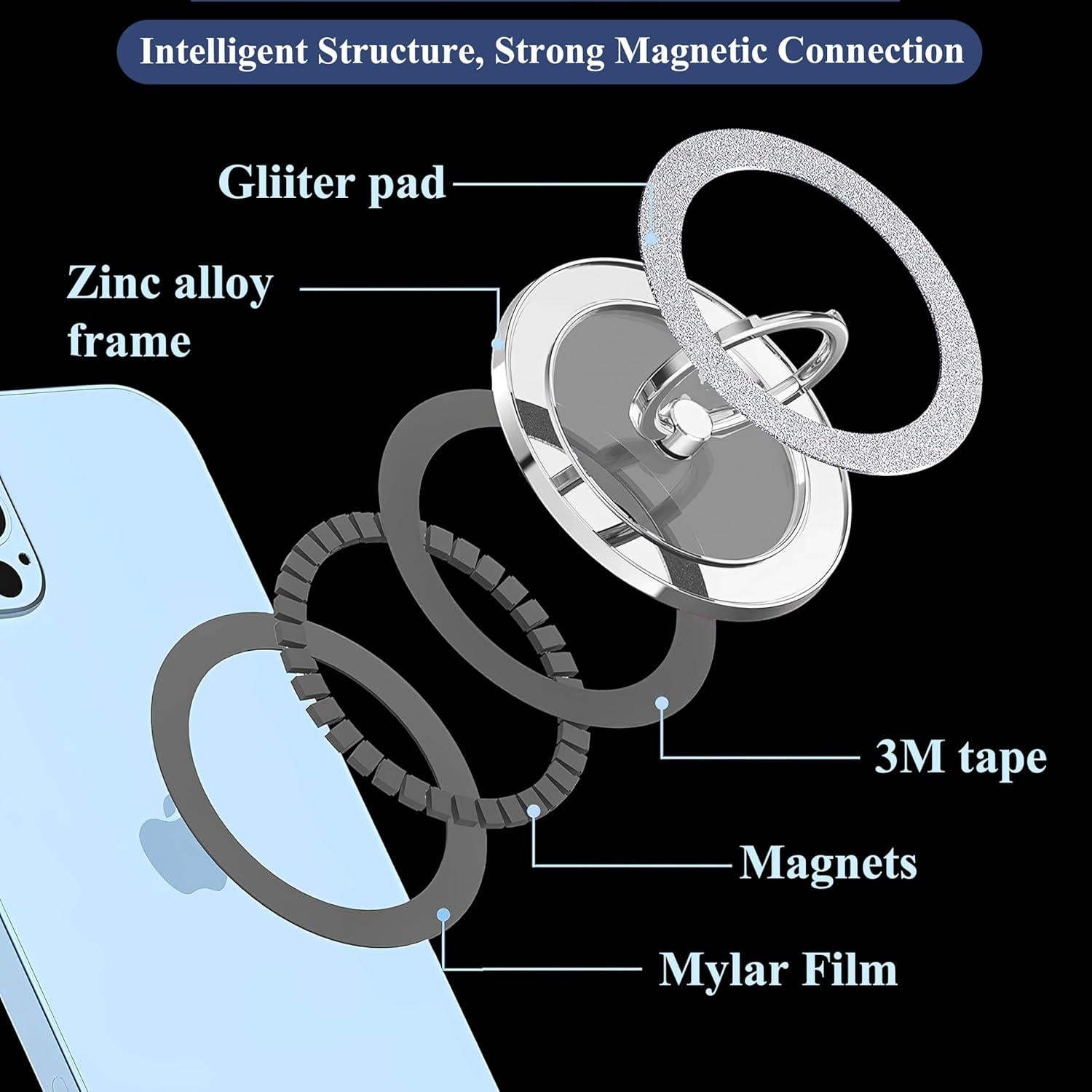 Soporte Magnético LIZIMANDU para Teléfono MagSafe Plata