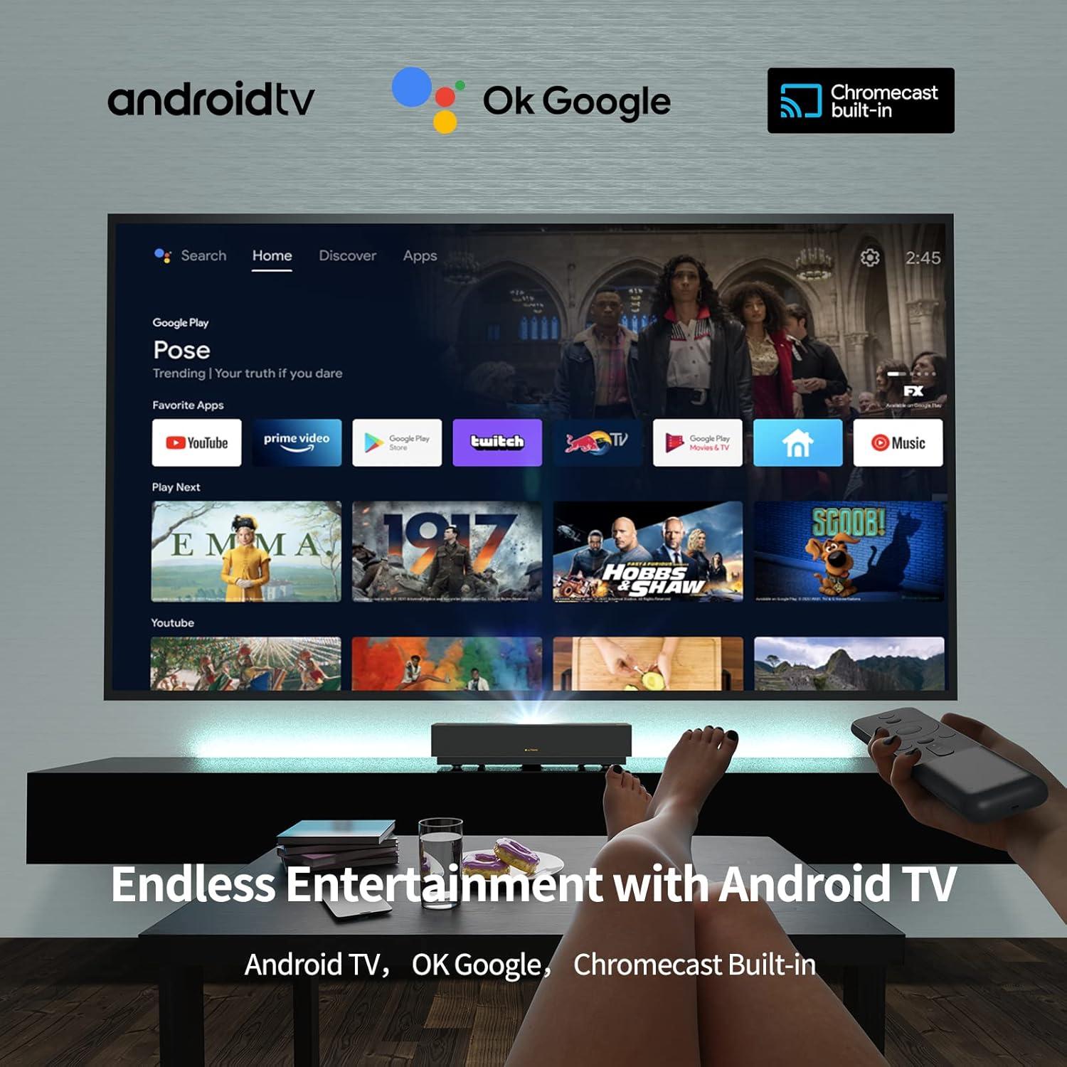 Proyector WEMAX Nova 4K UHD Laser TV 150" Android TV