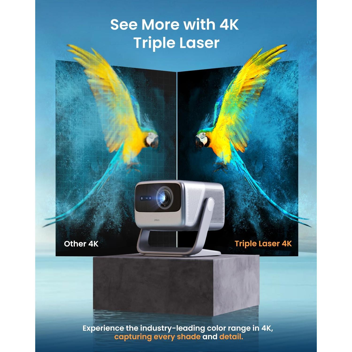 Proyector Láser 4K JMGO N1S Pro 2250 lúmenes WiFi Bluetooth