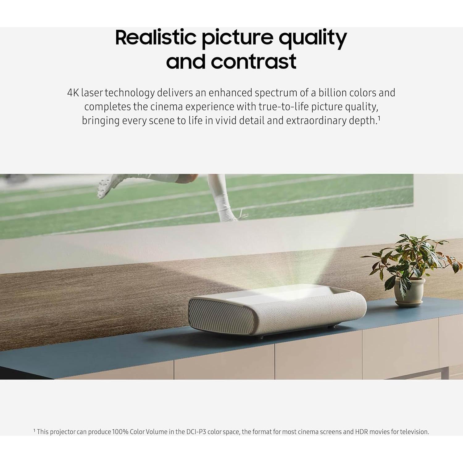 Proyector Láser Ultra Corto 4K Samsung SP-LPU7D 120" Smart TV