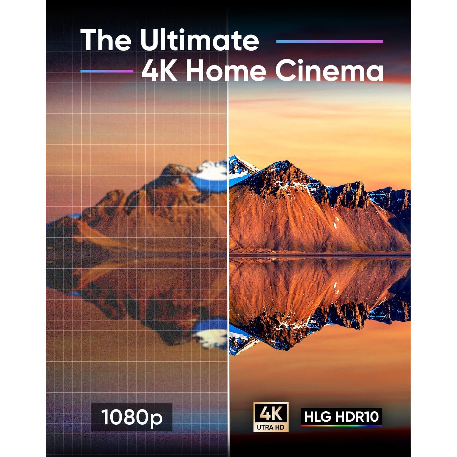 Proyector Láser NOMVDIC P2000 UST 4K 2500 Lúmenes 3D Dolby