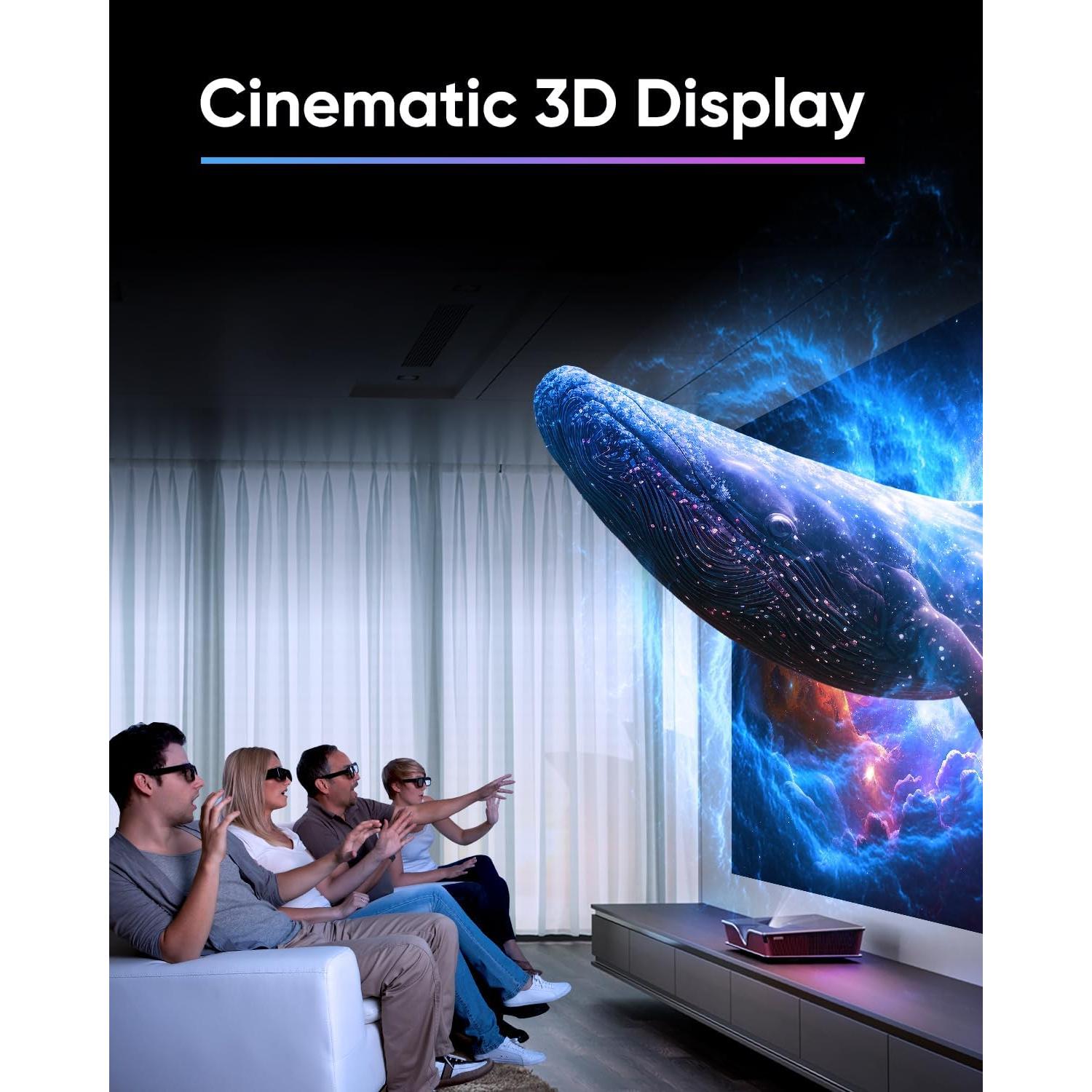 Proyector Láser NOMVDIC P2000 UST 4K 2500 Lúmenes 3D Dolby