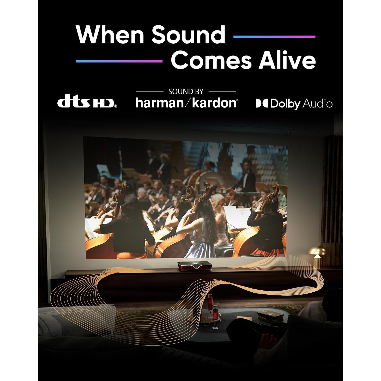 Proyector Láser NOMVDIC P2000 UST 4K 2500 Lúmenes 3D Dolby