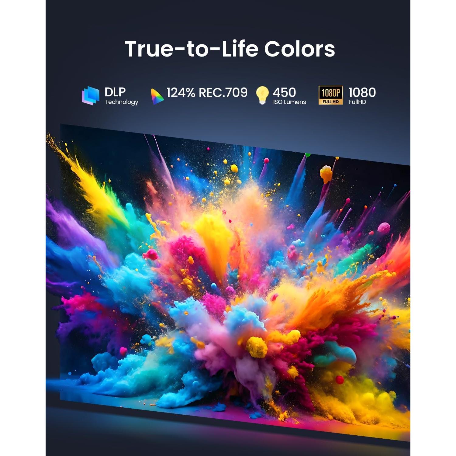 Proyector Portátil Dangbei DBOD03 1080P Wifi Bluetooth 450 Lúmenes