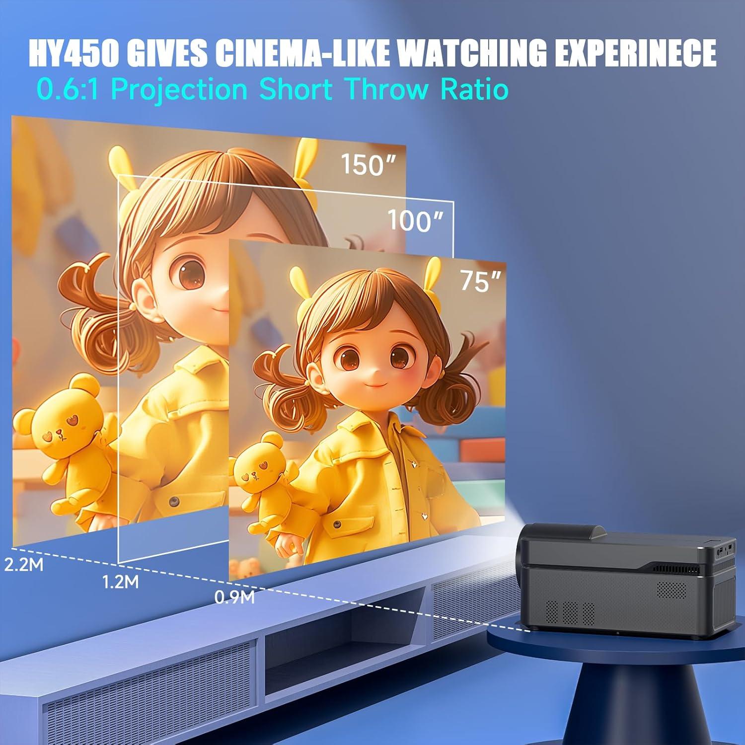 Proyector Inteligente Alwtniet HY450 4K 700 ANSI Android 13