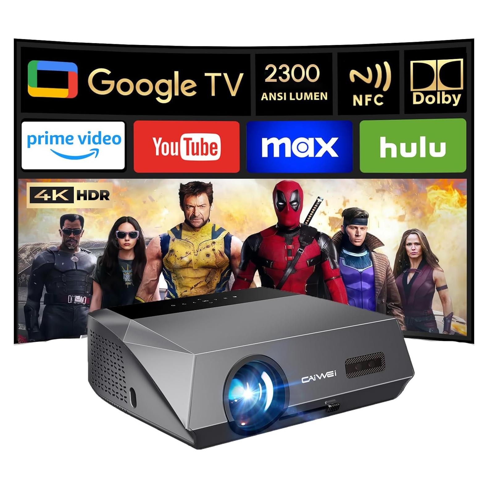 Proyector Inteligente 4K Ultra HD Tof 2300 ANSI Gris HDMI Dolby