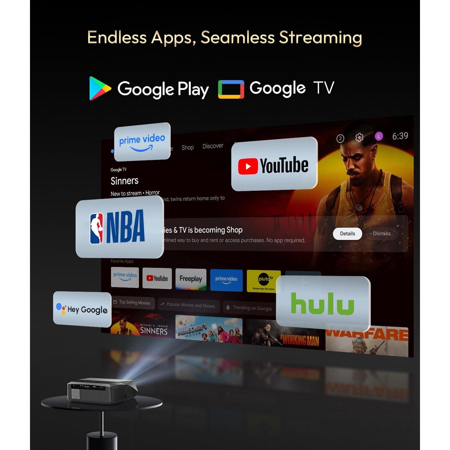 Proyector Inteligente 4K Ultra HD Tof 2300 ANSI Gris HDMI Dolby