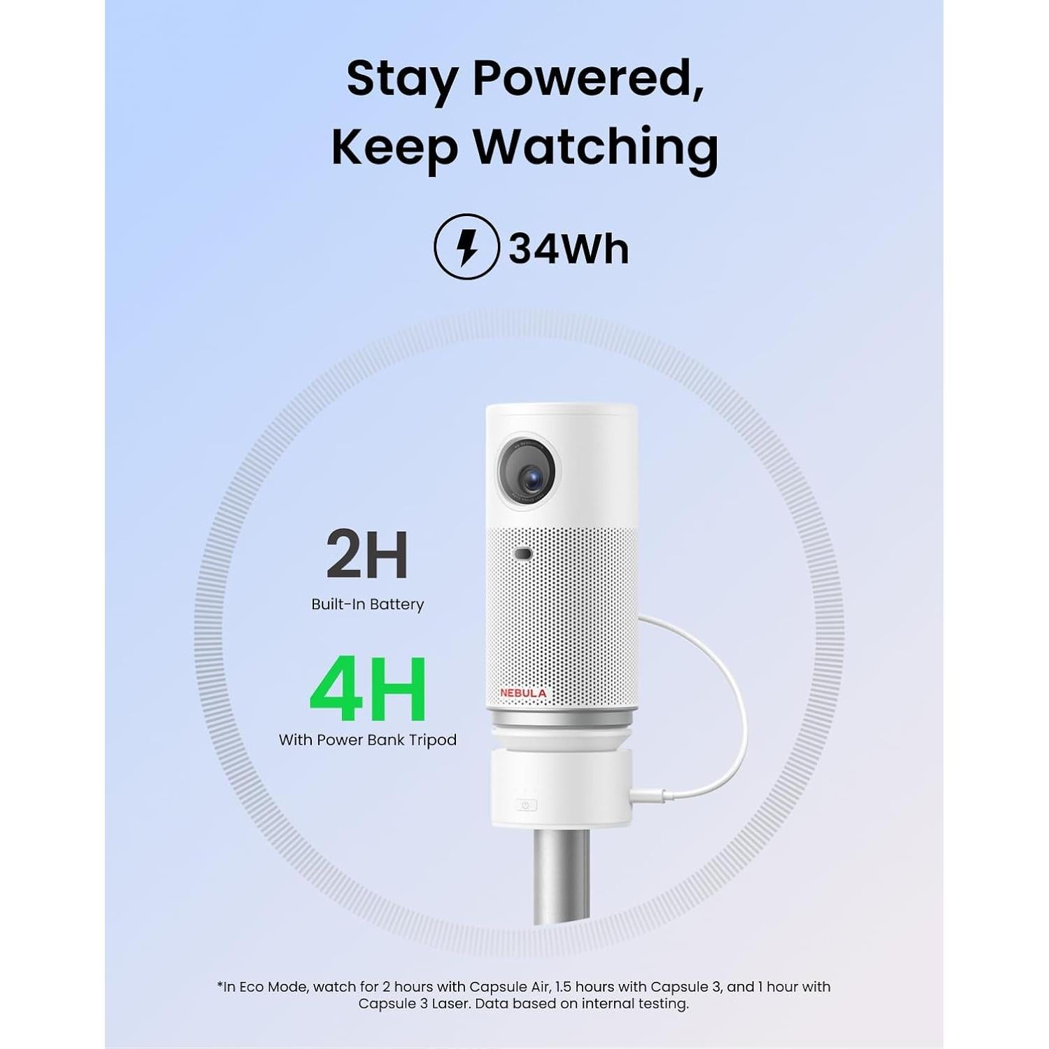 Trípode Nebula Capsule con Batería 2H, Altura 215-840mm