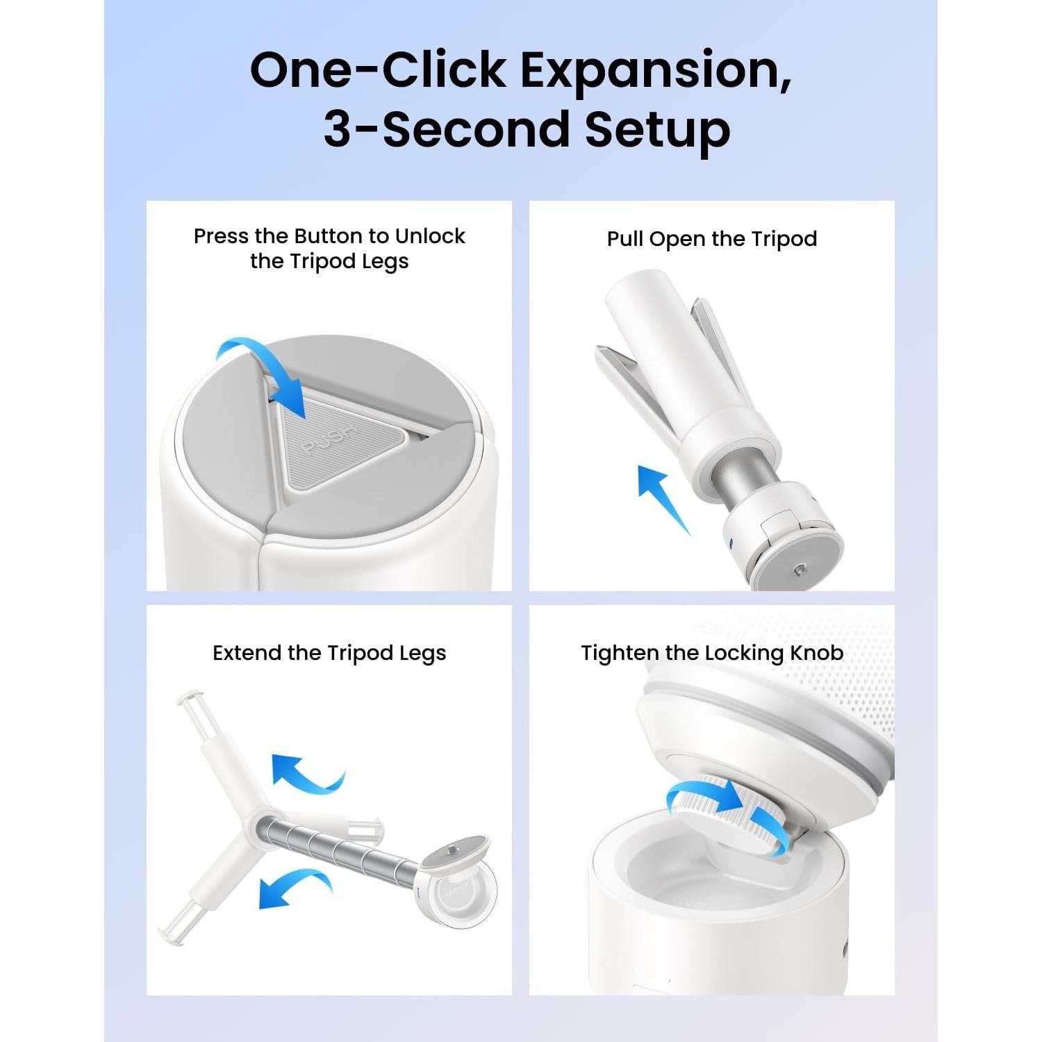 Trípode Nebula Capsule con Batería 2H, Altura 215-840mm