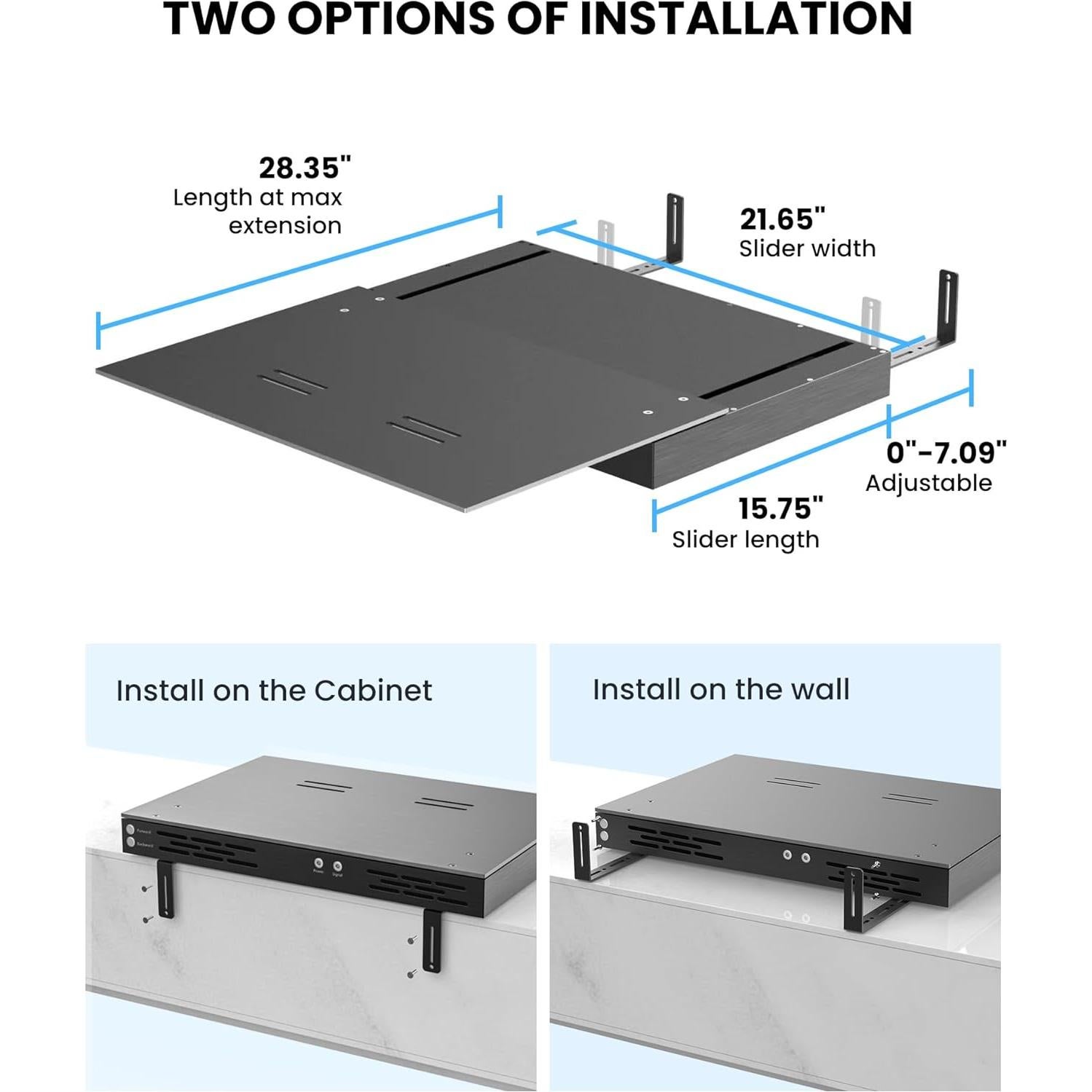 Bandeja deslizante motorizada AWOL VISION IC-A150 para proyector UST