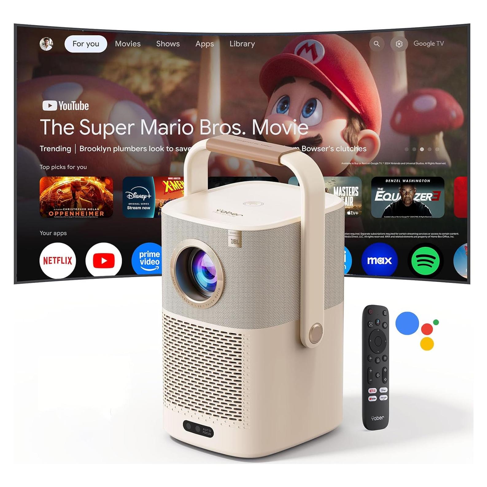 Proyector Yaber T2 Plus GTV 1080P WiFi 6 Bluetooth Portátil