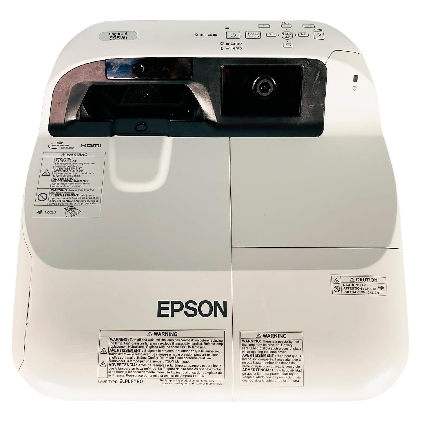 Proyector Interactivo Epson BrightLink 595Wi 3300 ANSI 3LCD