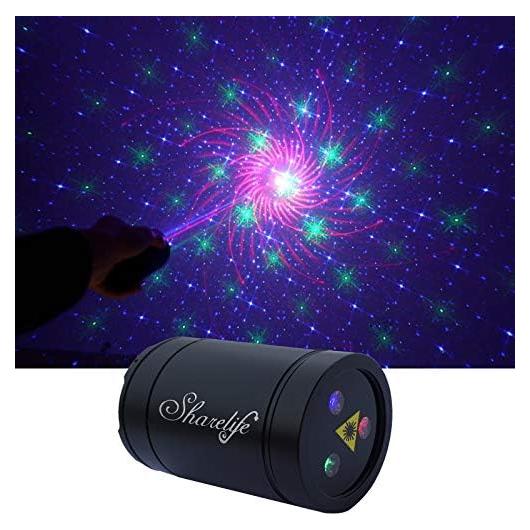 Mini Proyector de Gobos RGB Sharelife DP4 - USB Recargable