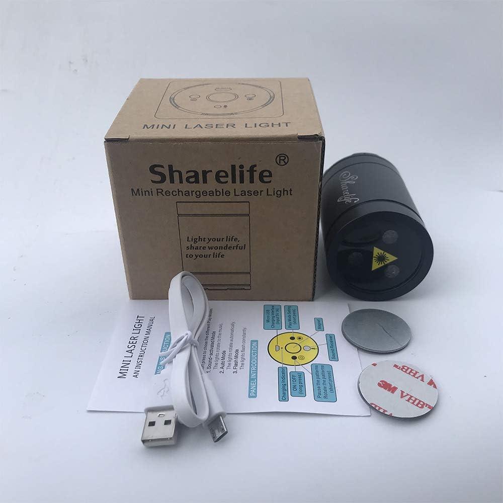 Mini Proyector de Gobos RGB Sharelife DP4 - USB Recargable