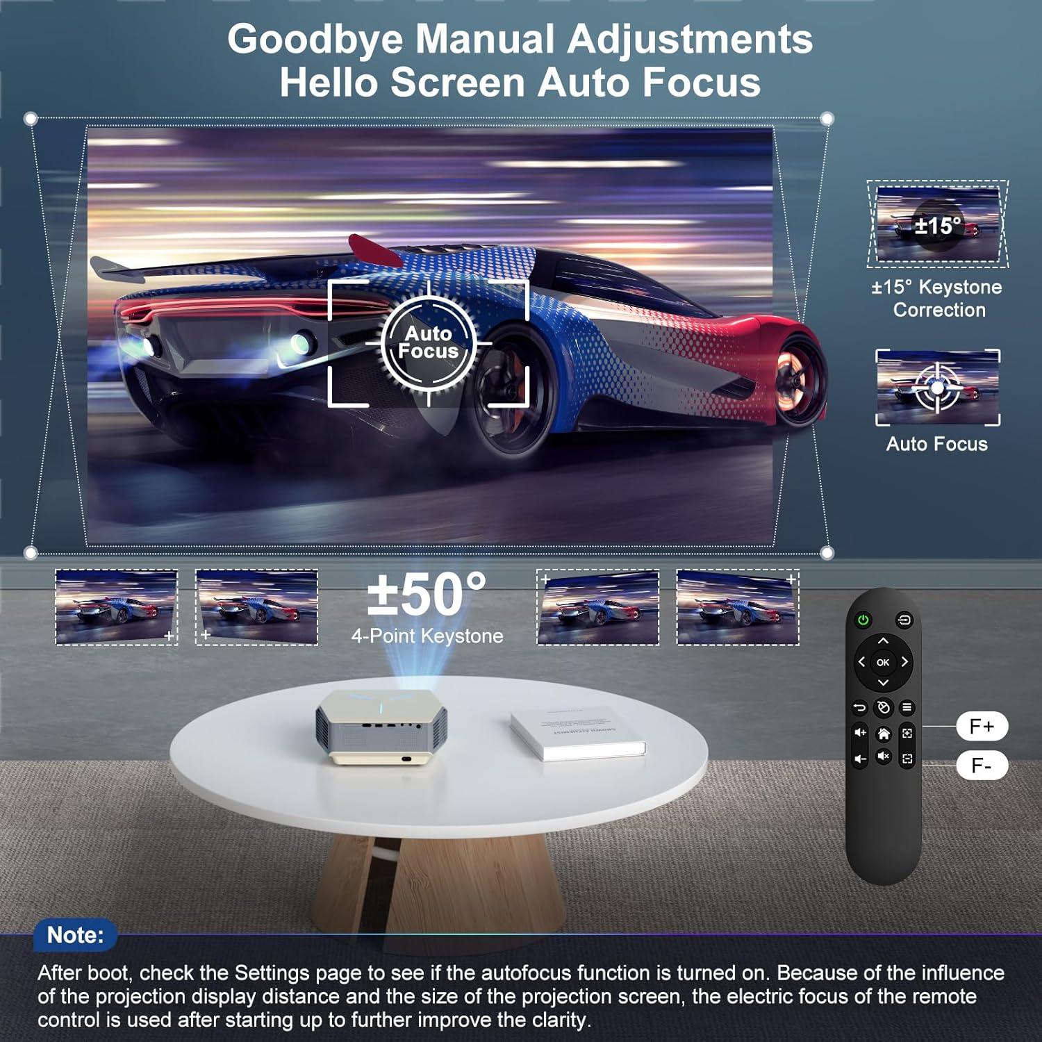 Proyector ZFTMRR 1080P WiFi Bluetooth 12000L 250" (635 cm)