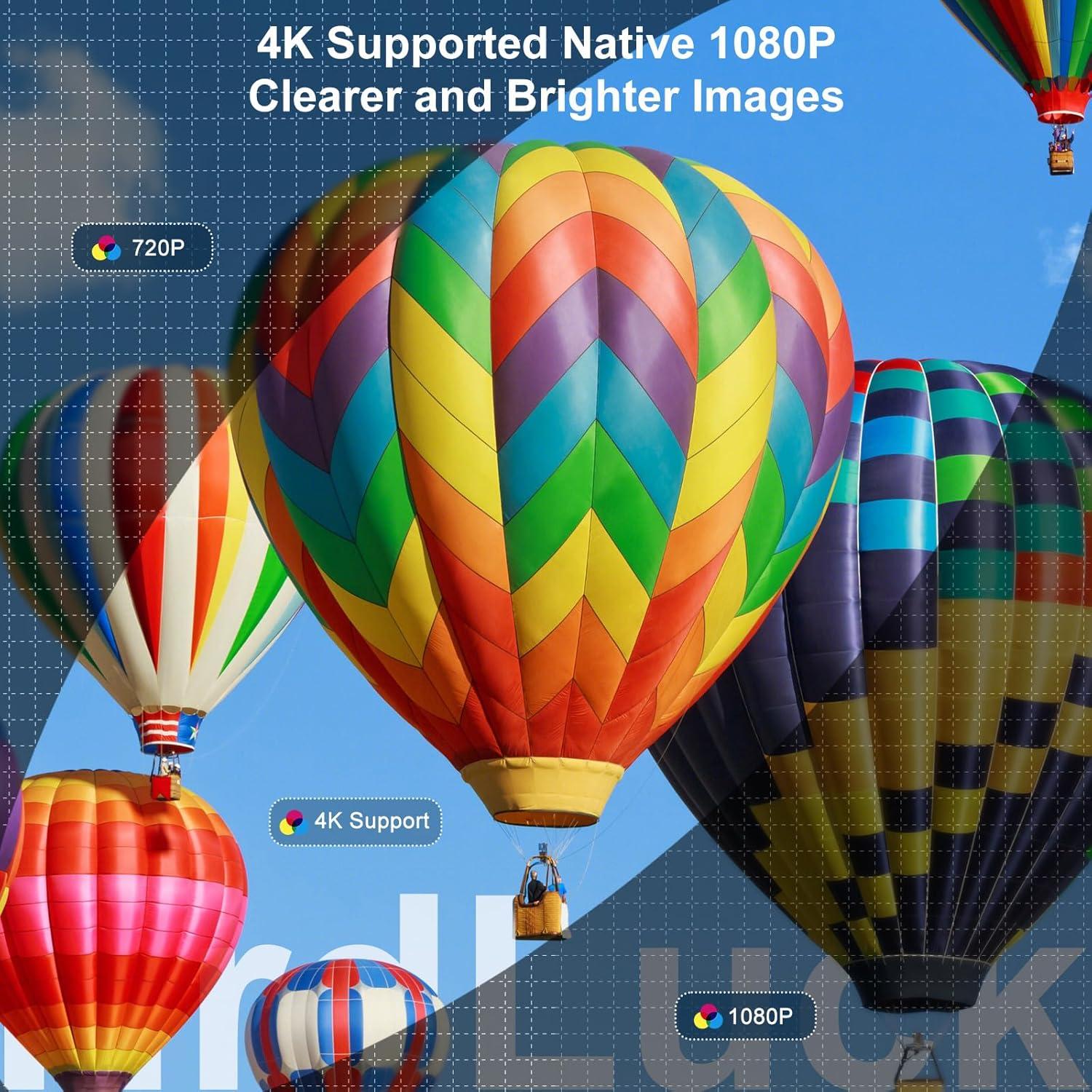 Proyector ZFTMRR 1080P WiFi Bluetooth 12000L 250" (635 cm)