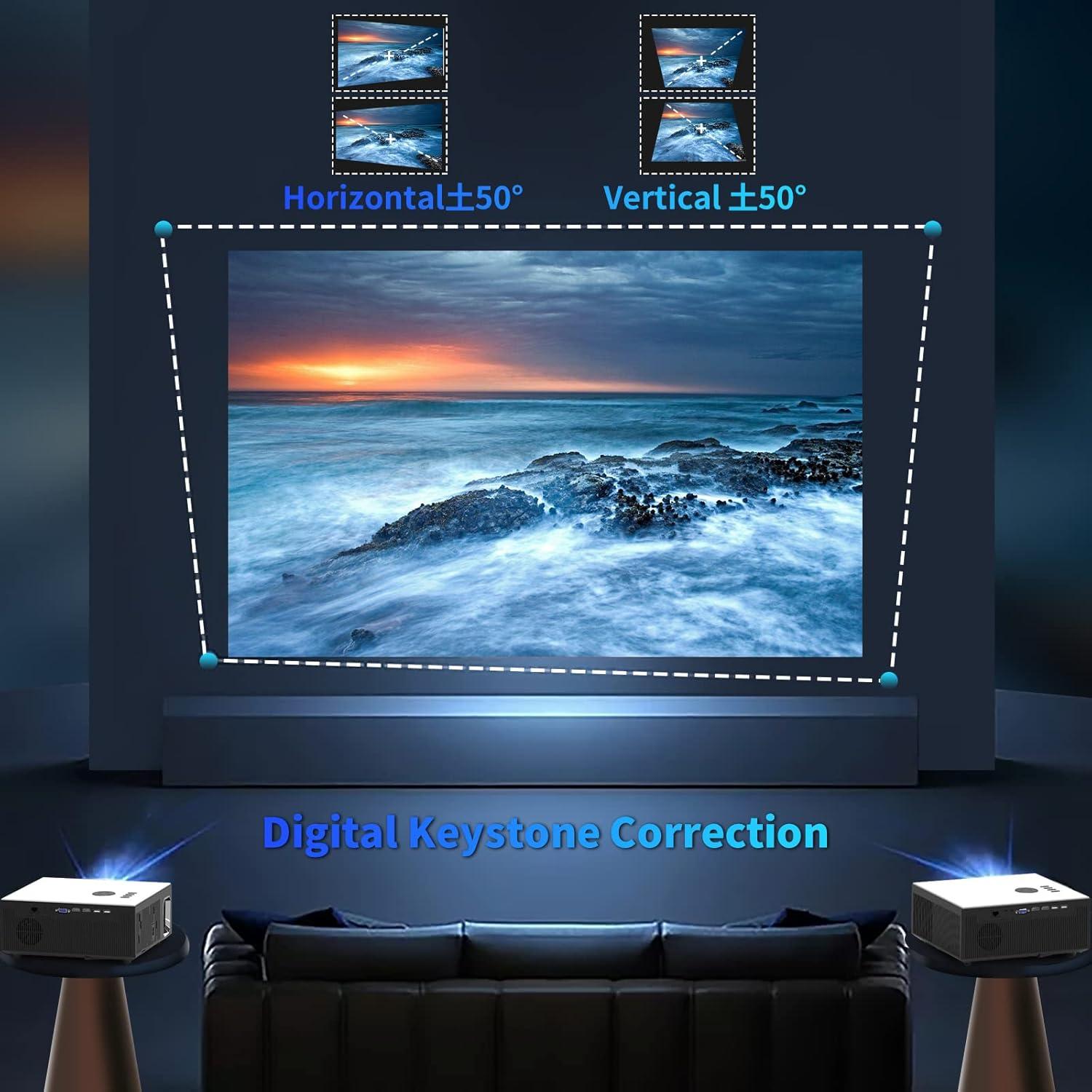 Proyector 4K ABoolon P6 Nativo 1080P WiFi 5G Bluetooth 10W