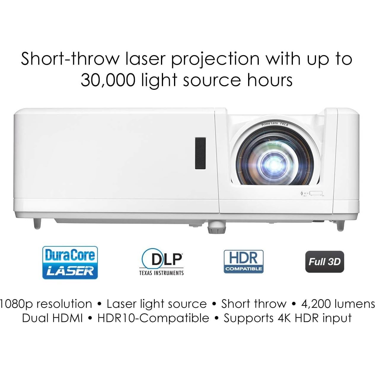Proyector Láser Optoma GT1090HDR 4K HDR 4200 Lúmenes