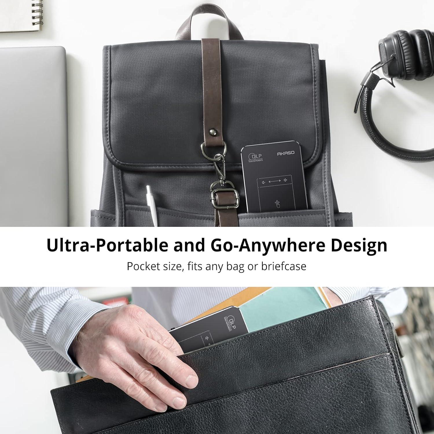 Proyector Mini AKASO WT50 1080P DLP Portátil WiFi Bluetooth