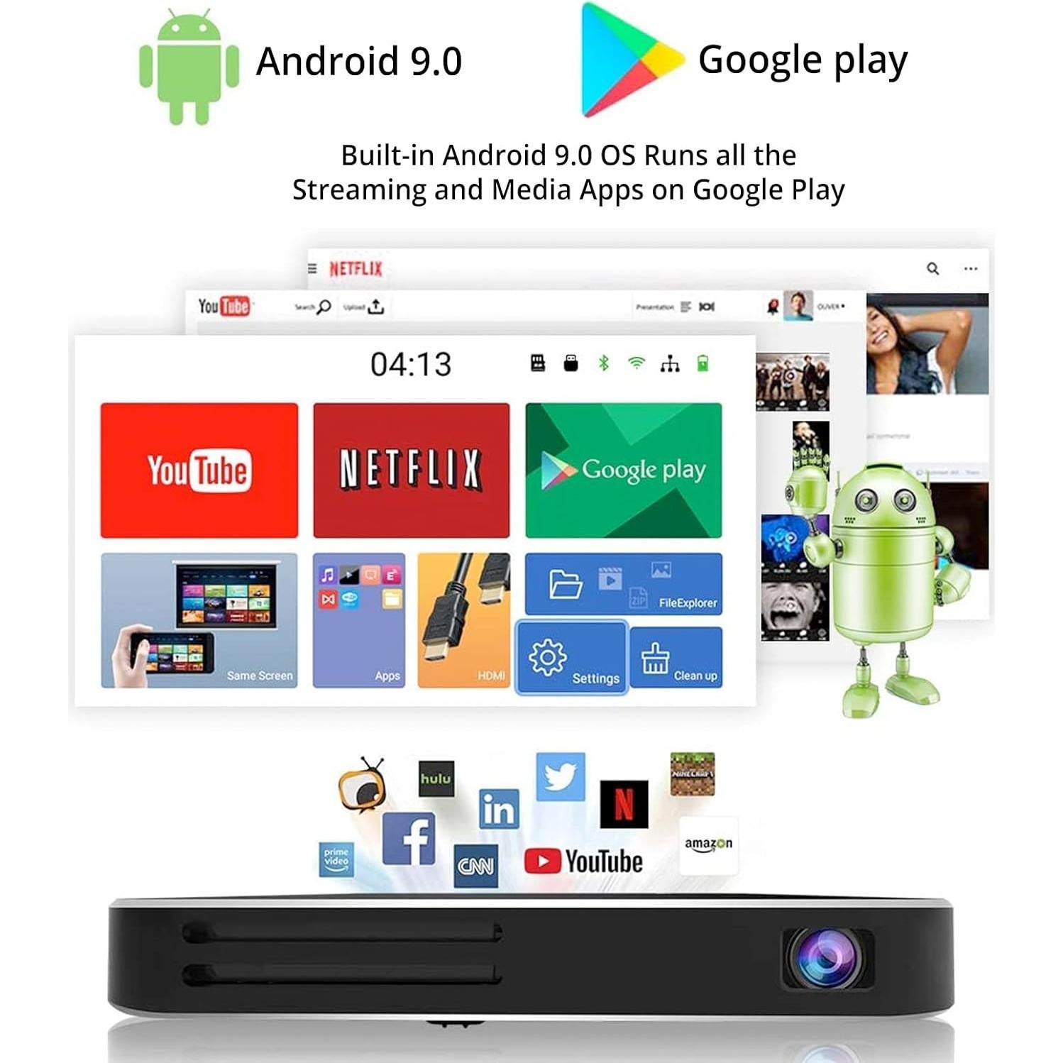 Proyector Mini AKASO WT50 1080P DLP Portátil WiFi Bluetooth