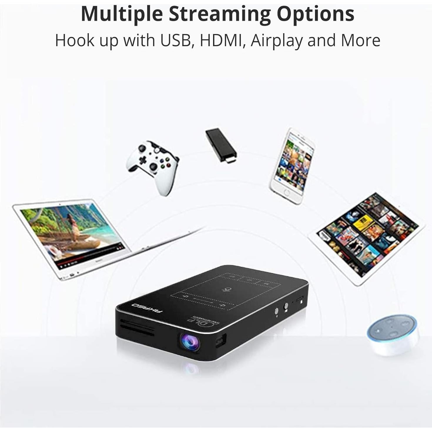 Proyector Mini AKASO WT50 1080P DLP Portátil WiFi Bluetooth