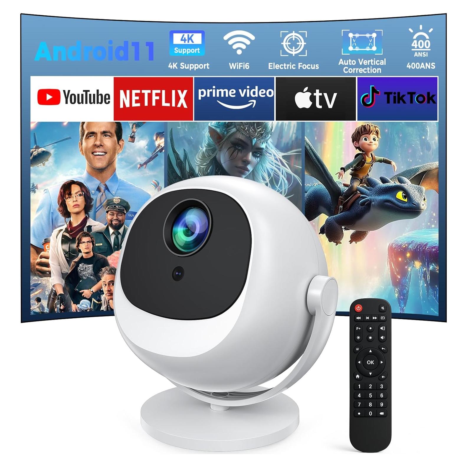 Proyector portátil 4K L-mix JY-360 WiFi Bluetooth Android 11