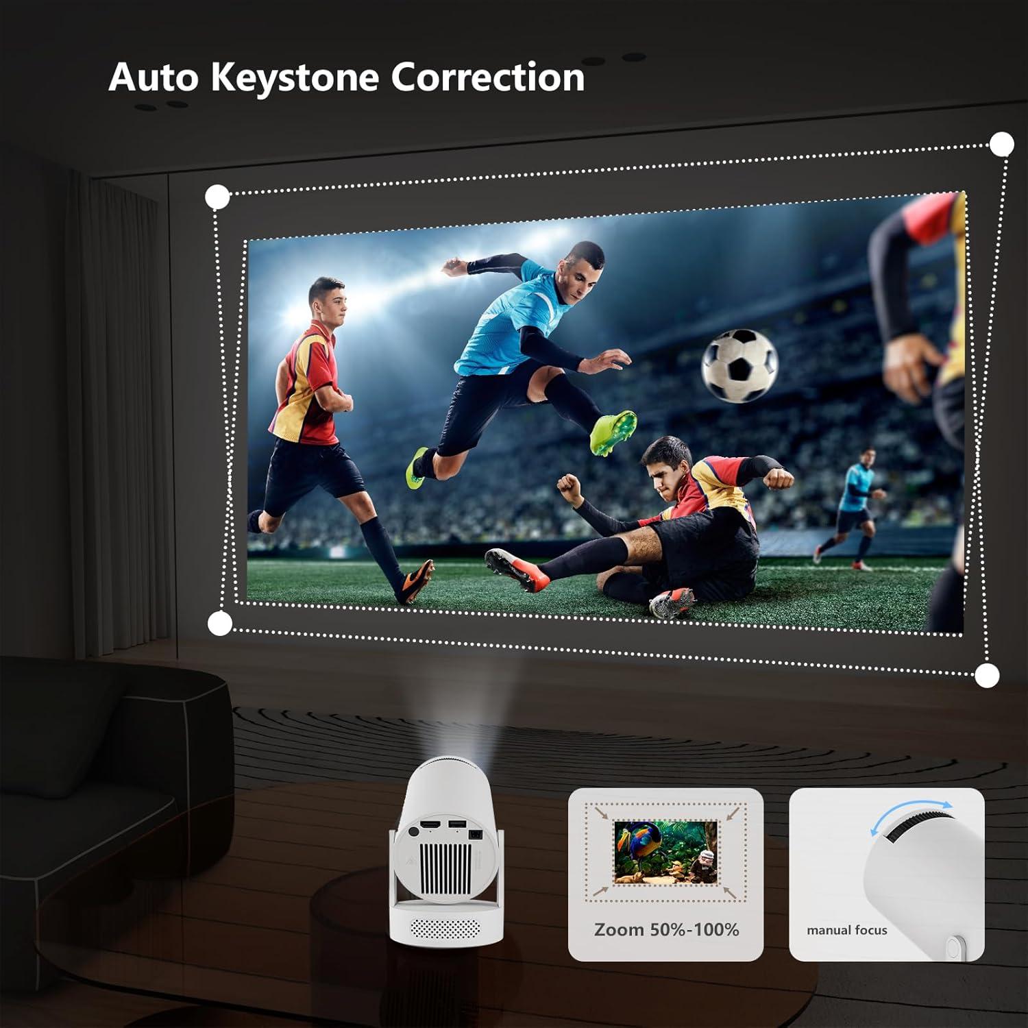 Mini Proyector VNEIMQN Android TV 11.0 1080P Portátil WiFi