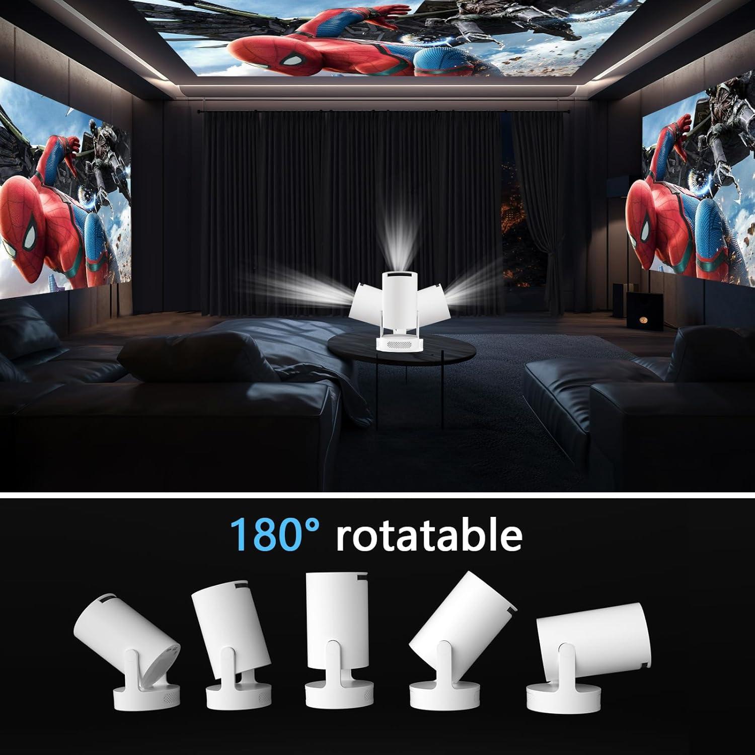 Mini Proyector VNEIMQN Android TV 11.0 1080P Portátil WiFi