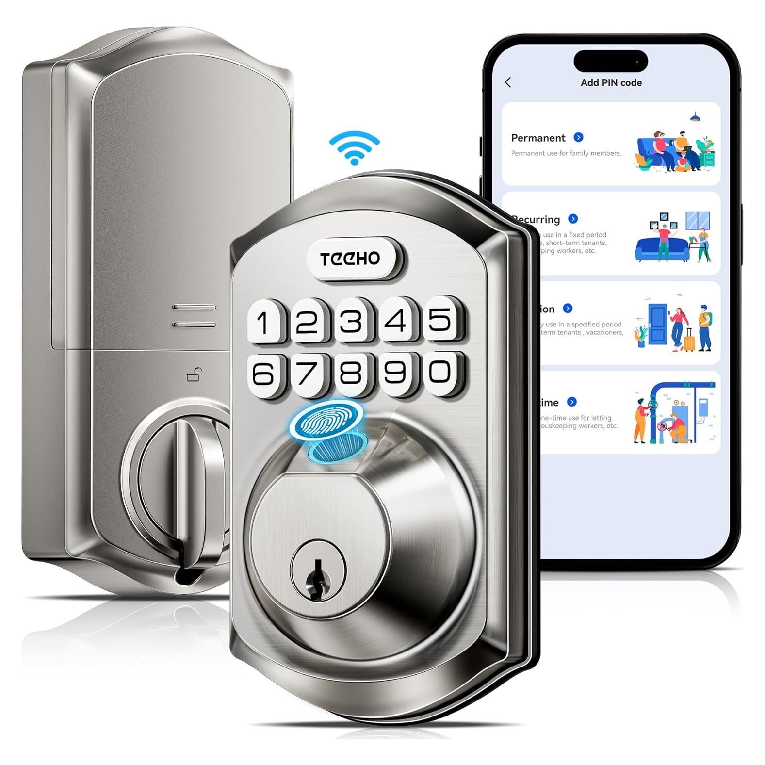 Cerradura Inteligente TEEHO TE012W WiFi con Huella Dactilar