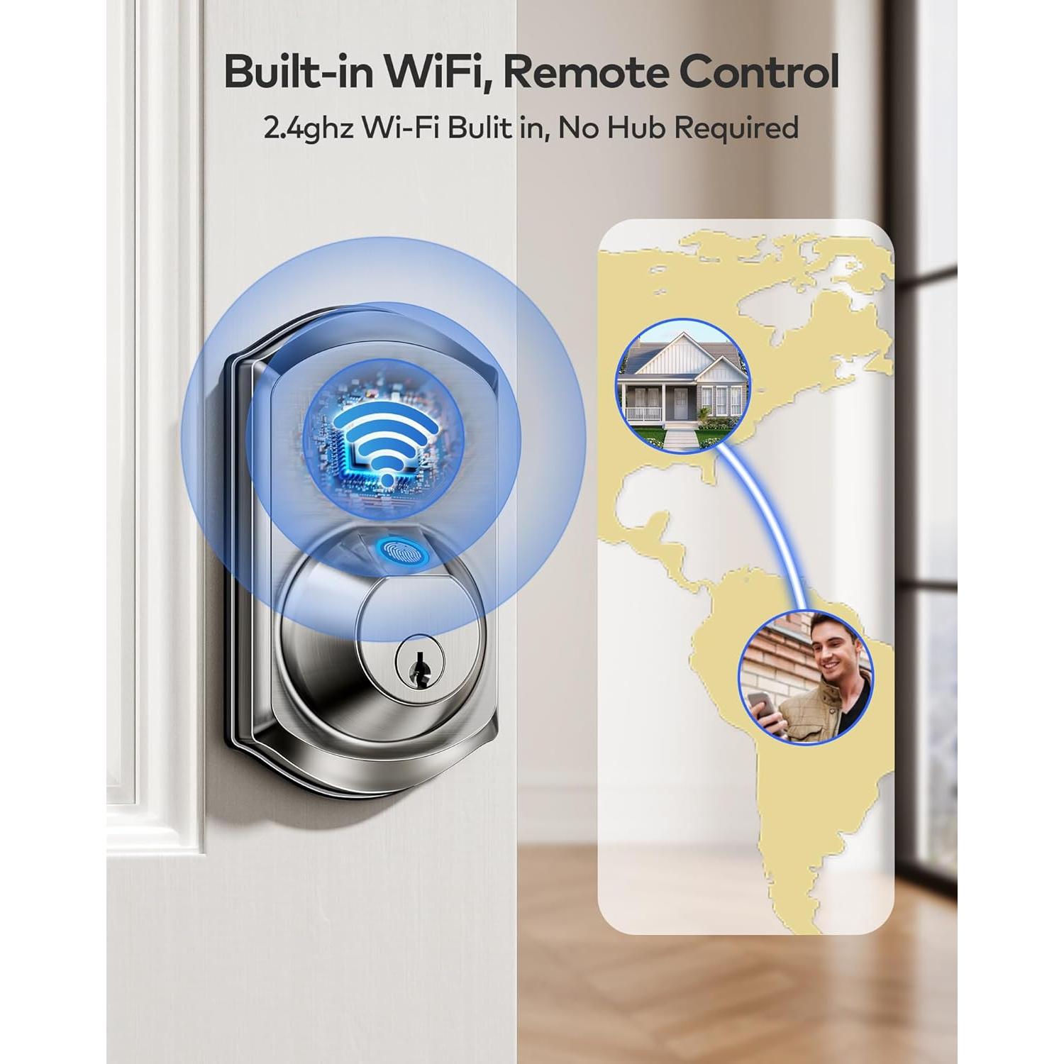 Cerradura Inteligente TEEHO TE012W WiFi con Huella Dactilar