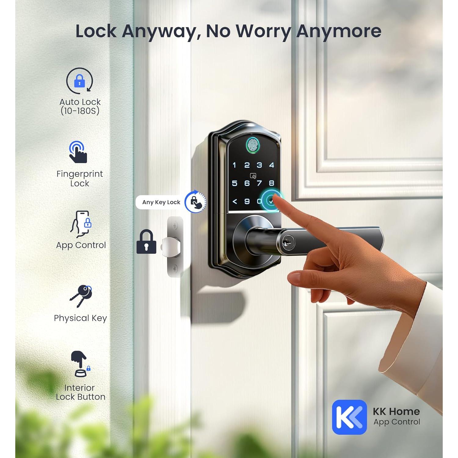 Cerradura Inteligente Veise VE019 con Huella Dactilar y App