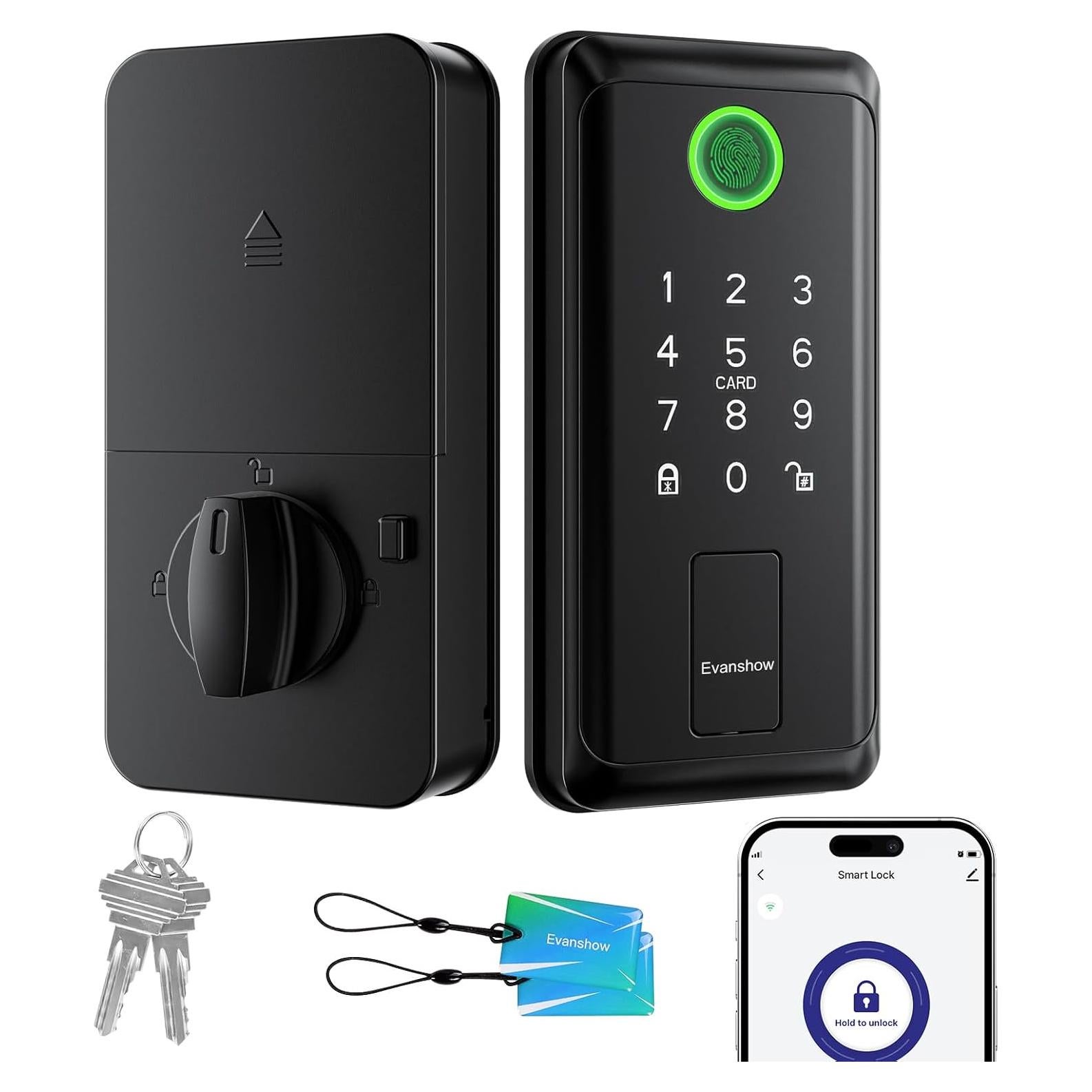 Cerradura Inteligente Evanshow con Teclado y WiFi - 6 en 1