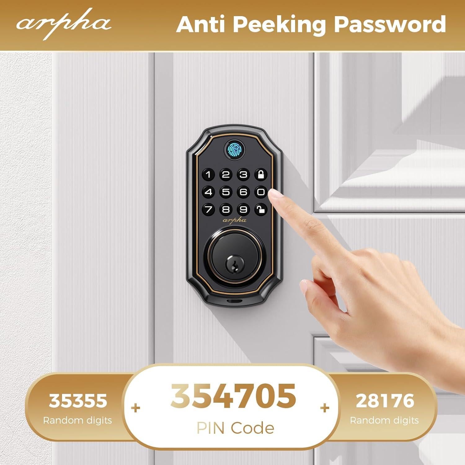 Cerradura Biométrica ARPHA D280 con Teclado y App Bluetooth