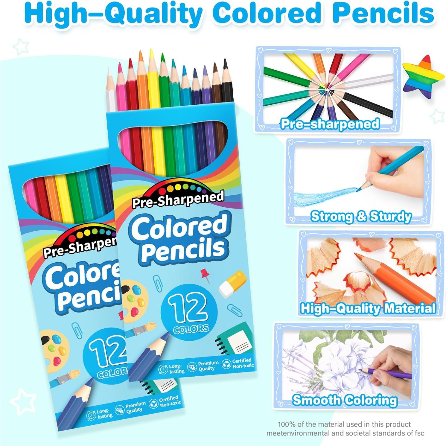 Lápices de Colores Jyusmile 432 Contadores 36 Paquetes