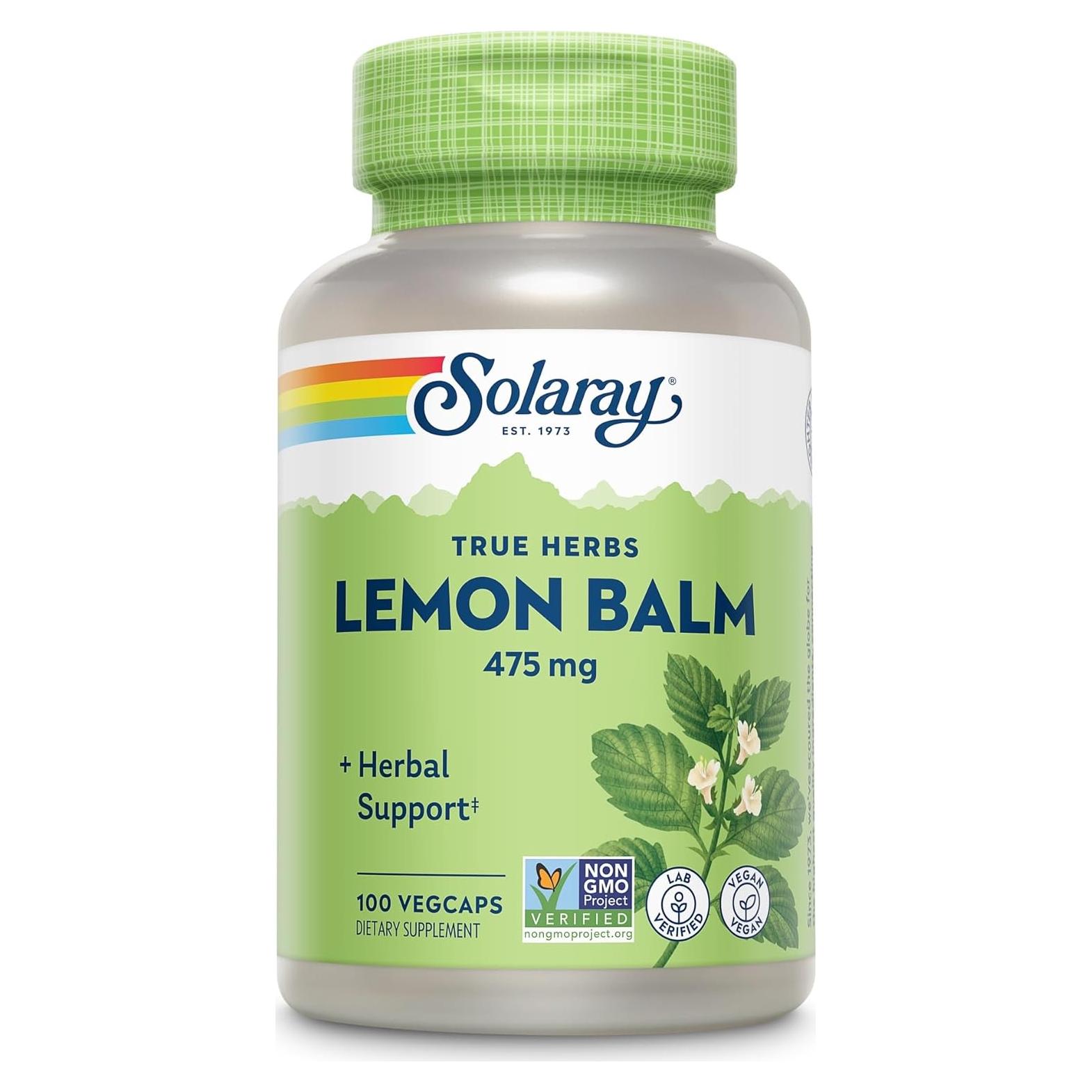 Bálsamo Limón Solaray 475 mg - 100 VegCaps Relajación