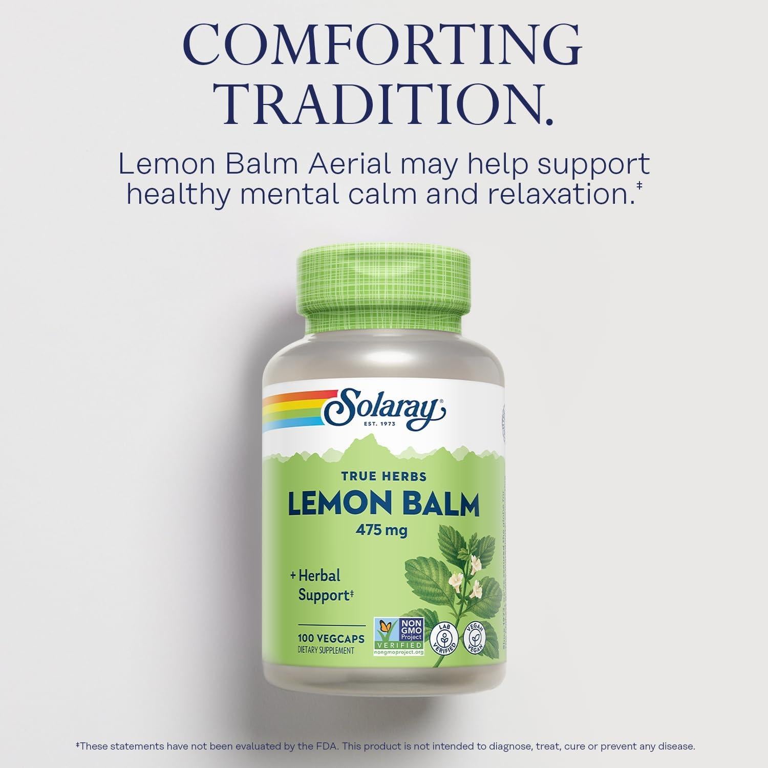 Bálsamo Limón Solaray 475 mg - 100 VegCaps Relajación