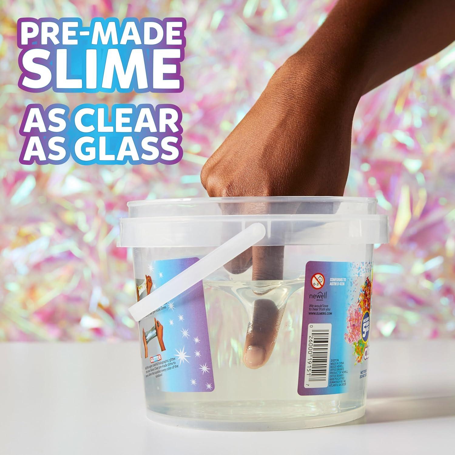 Slime Premade Elmer's 1,36 kg Transparente Brillante + Accesorios