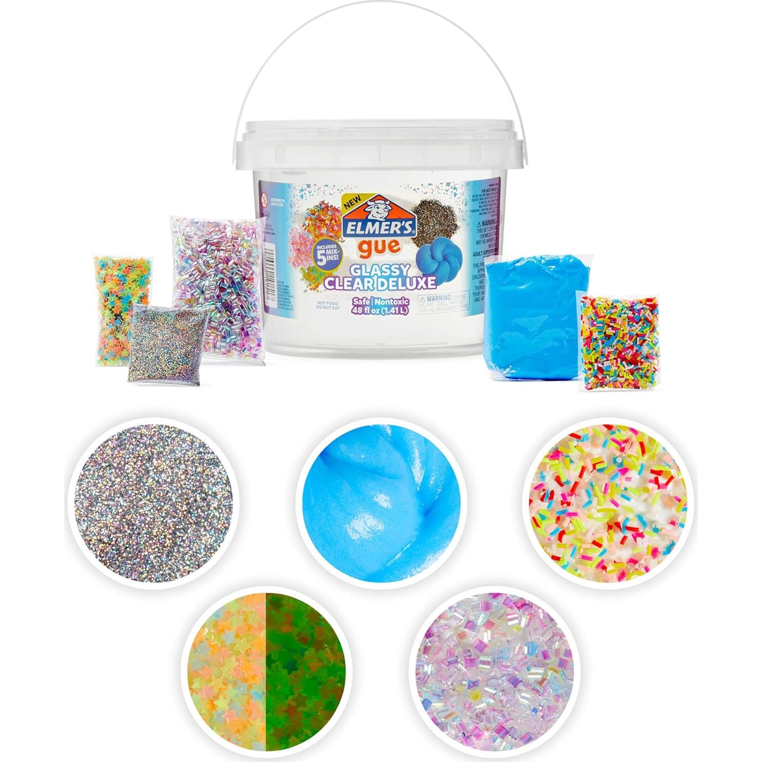 Slime Premade Elmer's 1,36 kg Transparente Brillante + Accesorios