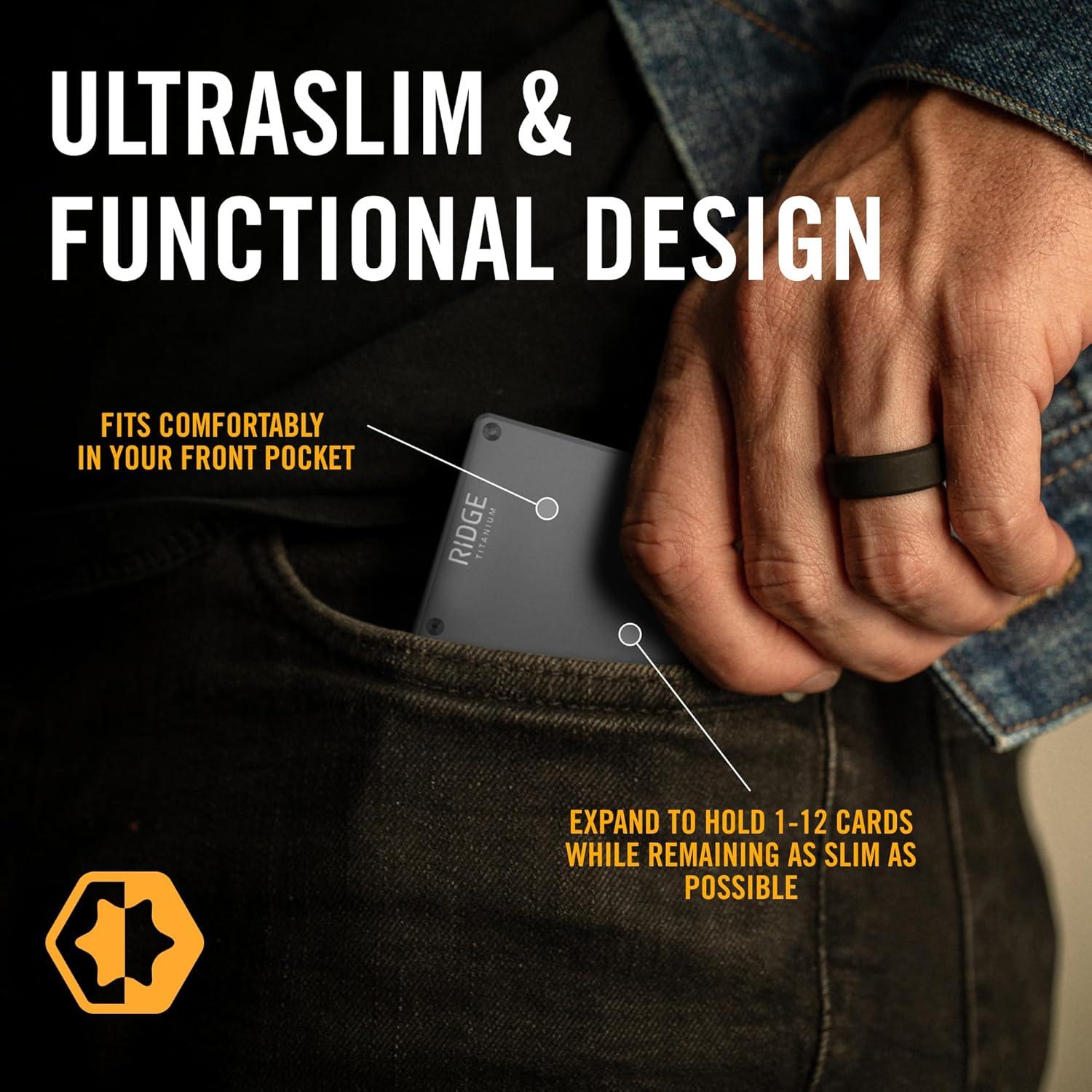 Billetera Ridge para hombres - Minimalista y bloqueadora RFID